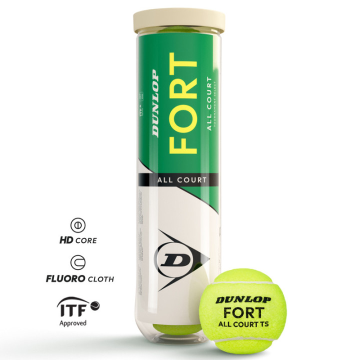 Tenisové lopty DUNLOP FORT ALL COURT TS 4BT - Kartón 18 bal.